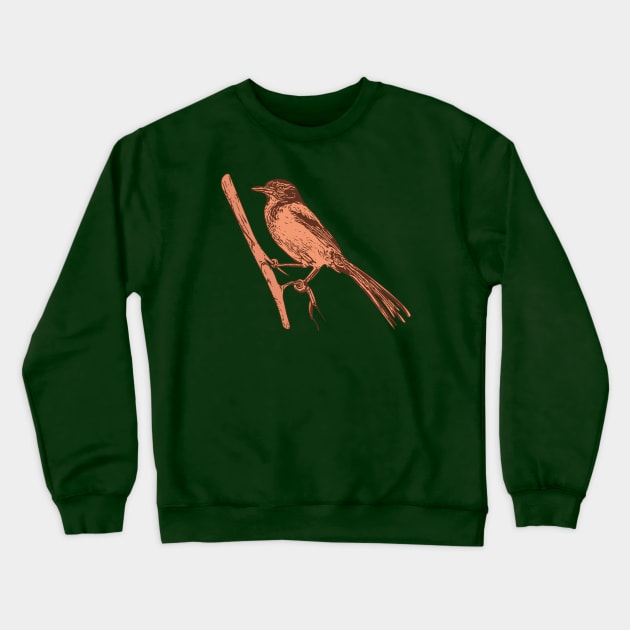 Western Scrub Jay Linocut Style Crewneck Sweatshirt by Spatium Natura